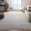 Tapis en laine / coton tissé à la main Mcguigan Natura en ivoire / gris