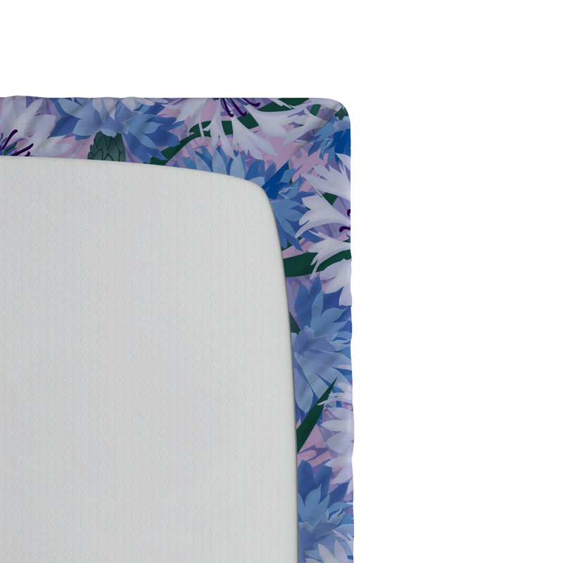 Drap-housse Ambesonne, Drap-housse de taille très grand, Lavande, bleu, mauve pâle / floral