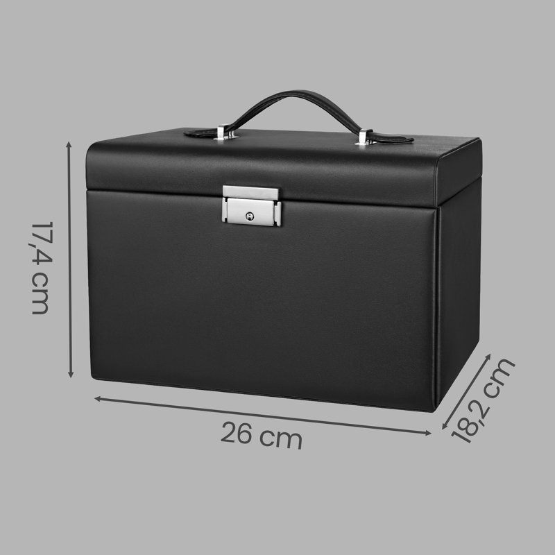 Boîte à bijoux 3 couches, étui à bijoux avec étui de transport portable, organisateur de bijoux avec 2 tiroirs