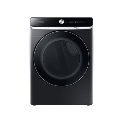 Samsung 7.5 Cubic Feet Cu. Ft. Smart Electric Stackable Dryer with Steam Dry in Brushed Black
