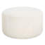 Rond avec revêtement en velours côtelé beige - 30,85 x 16,71, siège confortable en mousse dense et système de ressorts, pièce de décor polyvalente revêtue de 30,50 de large, profonde, 16,25 de haut, élégance minimaliste, parfaite