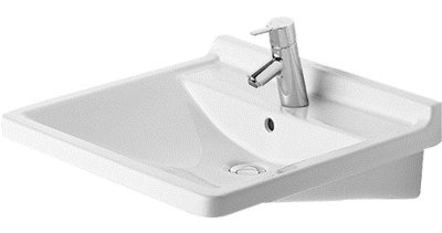 Lavabo de salle de bain mural en céramique avec trop-plein Starck 3