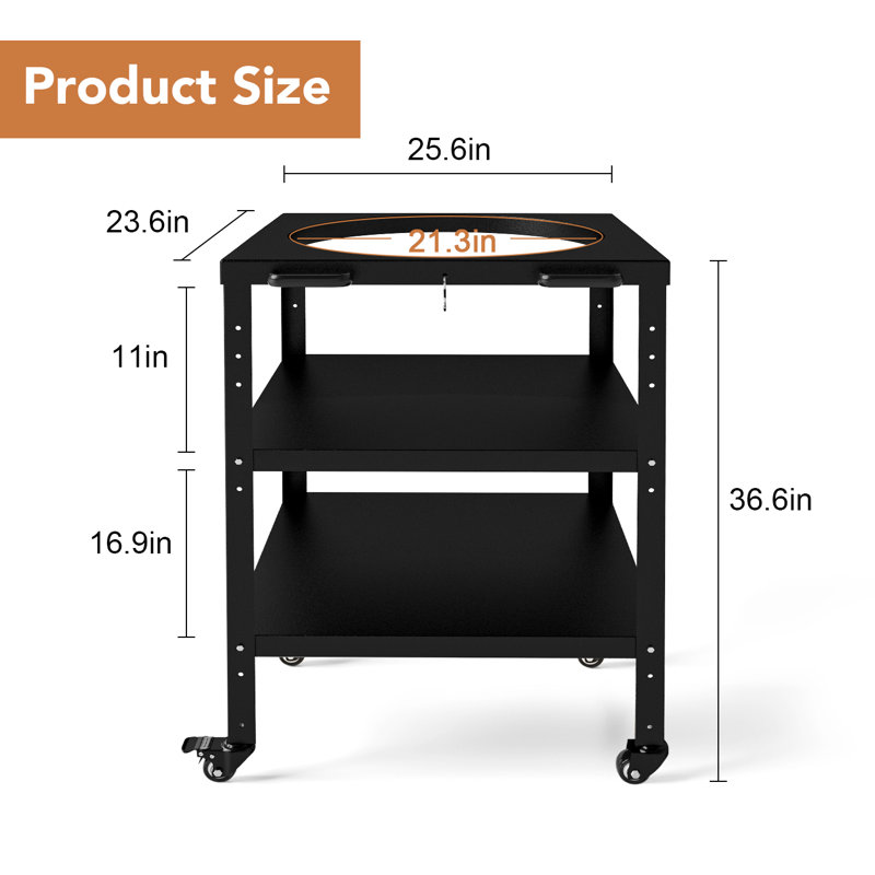 Table de gril pour grand gros œuf vert, structure de nid modulaire avec roue et crochet, support de cuisson extérieur pour barbecue familial, compatible avec les gros œufs verts de modèle M / L