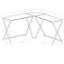 Demeter L-Shaped Glass Top Metal Base Writing Desk-29666981