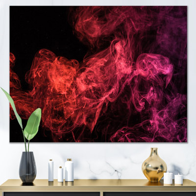 Rouge et noir tempête mystique - art mural moderne sur toile