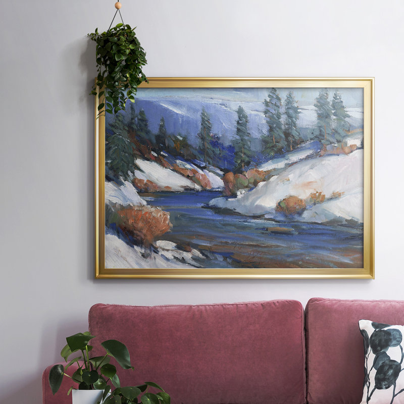 «First Snow II», reproduction sur toile encadrée, H 18 po x l 26 po x P 1,5 po, Or