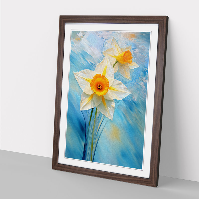 Single Picture Frame Print on Wood, 34cm H x 25cm W, Walnut Framed