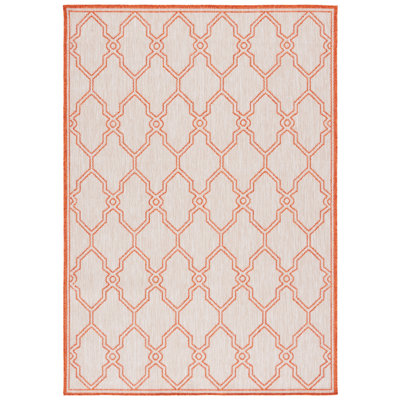 Tapis d'intérieur / extérieur à motif géométrique Oberbeck Performance