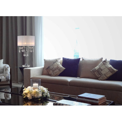 29.5"H Chrome Crystal Inspired Table Lamp (1Pc/Ctn) (1.58/9.10)