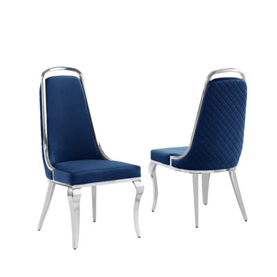 Heptinstall 18'' H Velvet Upholstered Side Chair