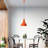 Adjustable Metal Chandelier, Orange Finish, 11.8 x 13.8 inches | Height Adjustable from 16.5 to 51.6 inches | E27 Socket, Max 40W | Perfect for Dining Room, Living Room, or Entryway | Stylish Modern Lighting Fixture-823816341-823816340
