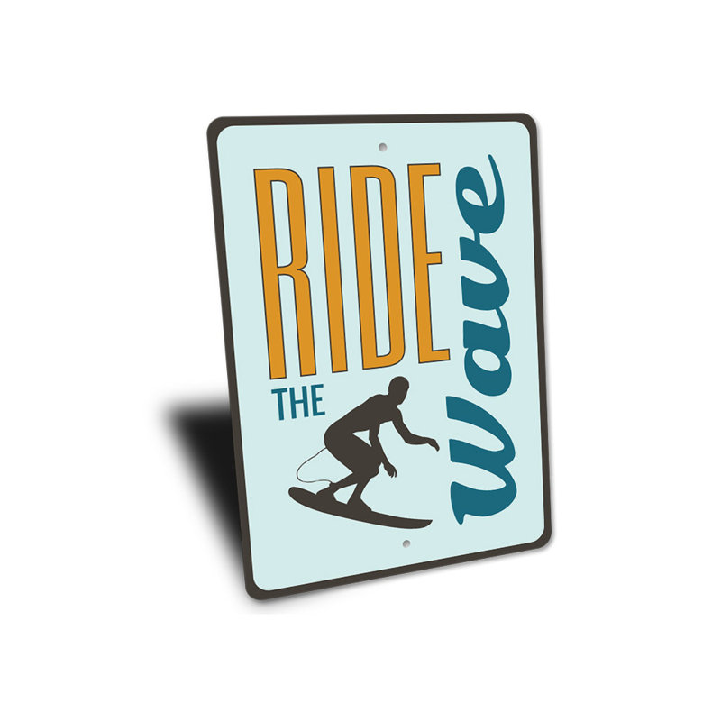«Ride The Wave», H 14 po x l 10 po x P 0,04 po