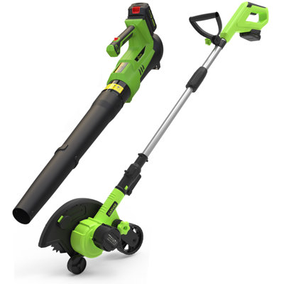 Brushless Yard Combo, 9" Adjustable Lawn Edger & 550 CFM 6-Speed Leaf Blower Kit