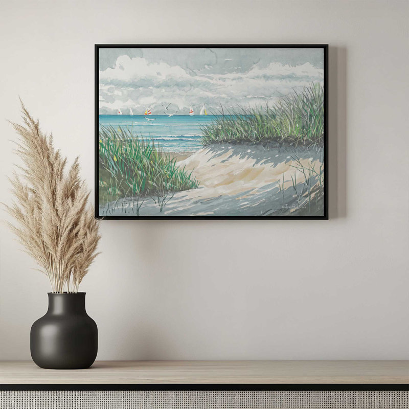 Reproduction d'art «Beach Access» par John Rossini, Toile avec cadre, Brun, L 24 po x H 18 po