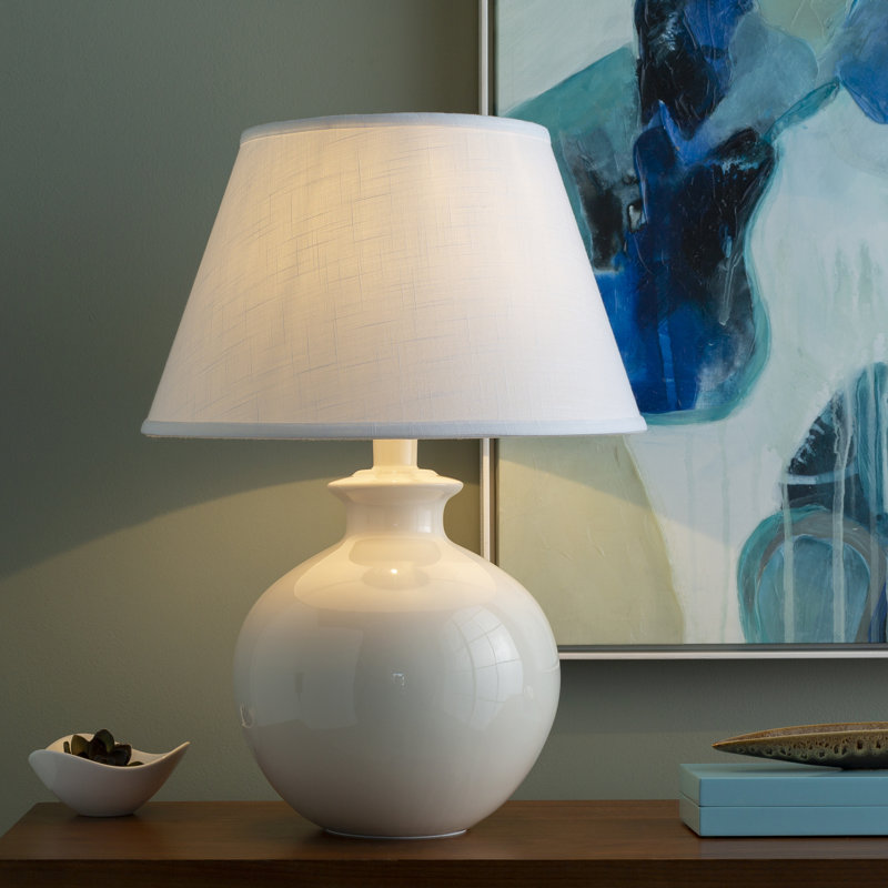Rita Ceramic Table Lamp, White
