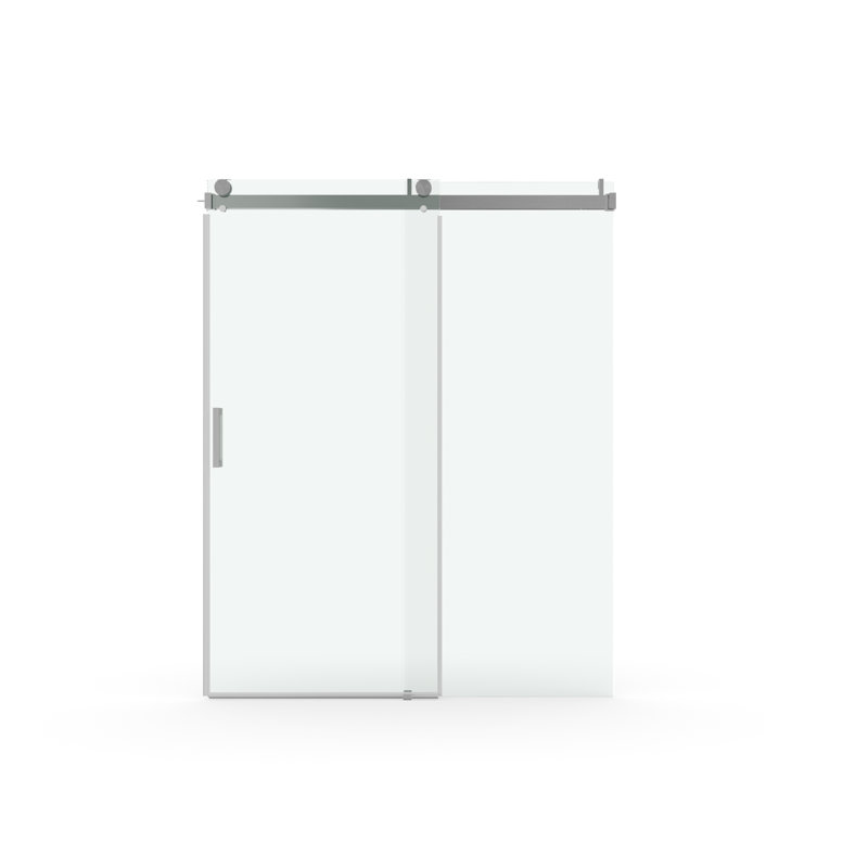 56" - 60" W X 76" H Frameless Soft-Closing Single Sliding Shower Door, 1/4" (6Mm) Tempered Glass With Explosion-Proof Coating Via Express Delivery
