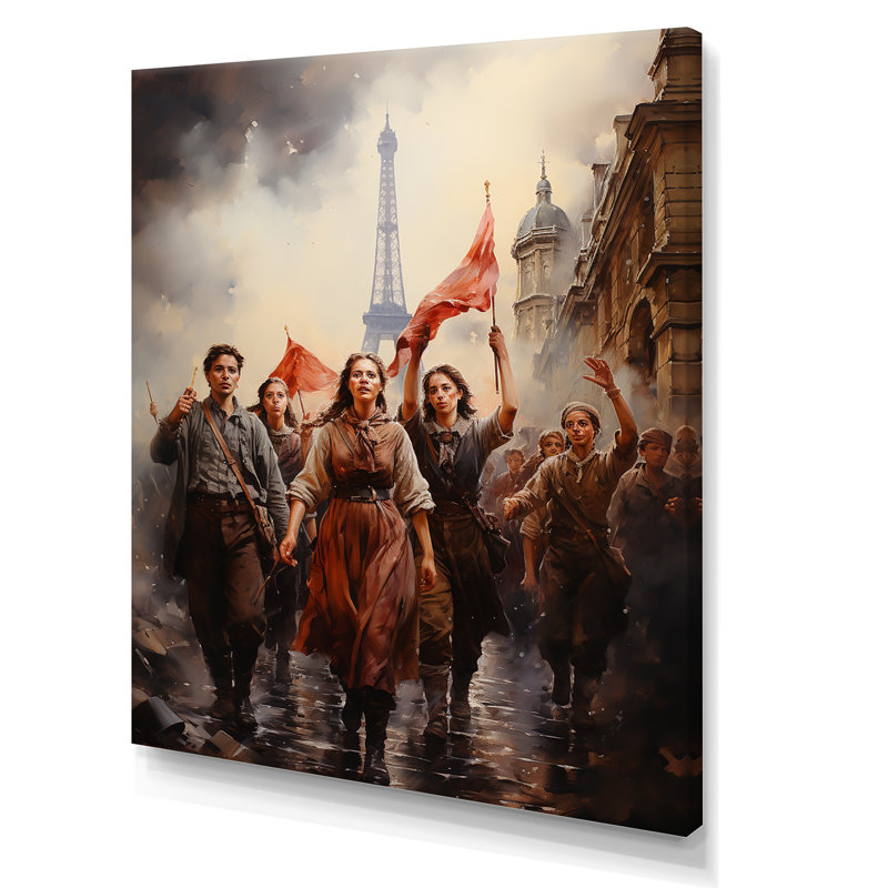 Bevon la Révolution française III, H 20 po x l 12 po x P 1 po, Toile tendue