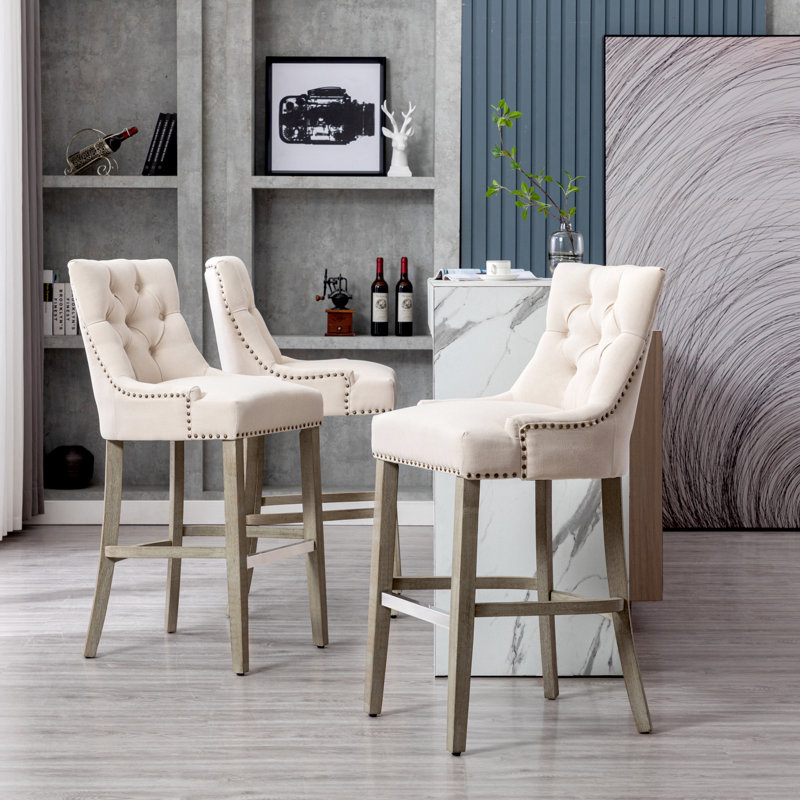 Tabouret de bar 29 po Wren, Beige