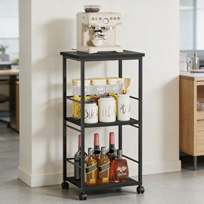 Armoire de bar à café pour la maison - Station de café de style campagnard avec buffet polyvalent, table basse robuste pour le coin cuisine du salon et petits espaces