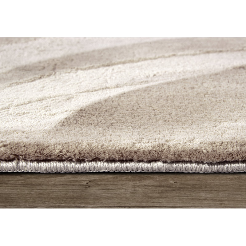, Cream Leon high pile rug, Rectangular 200 x 290cm
