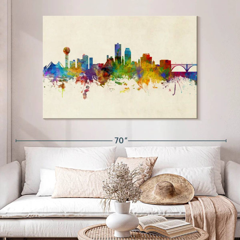 Knoxville, Tennessee Skyline III, H 34 po x l 51 po