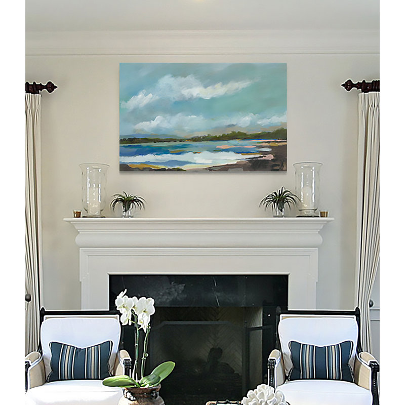 " Seaside View IV ", 32" H x 48" W x 1.5" D, Wrapped Canvas