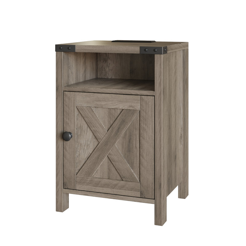 Kennesha 15.7'' W Nightstand, Gray