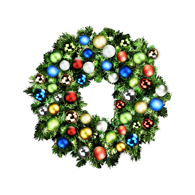 Couronne lumineuse, H 8 po x l 36 po x P 36 po, Bleu/rouge/vert