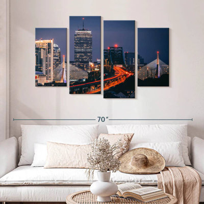 Nicci Boston Nighttime Skyline