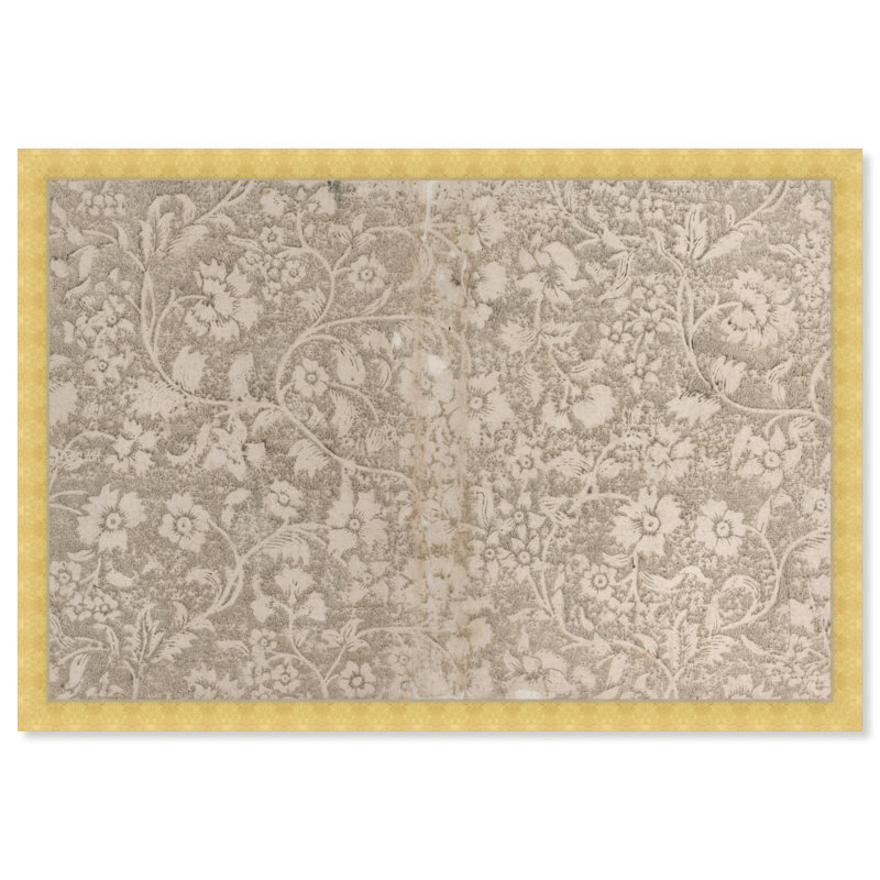 " Aesthetic Beige Floral Pattern Canvas " by Oliver Gal, Gold, 38" H x 56" W
