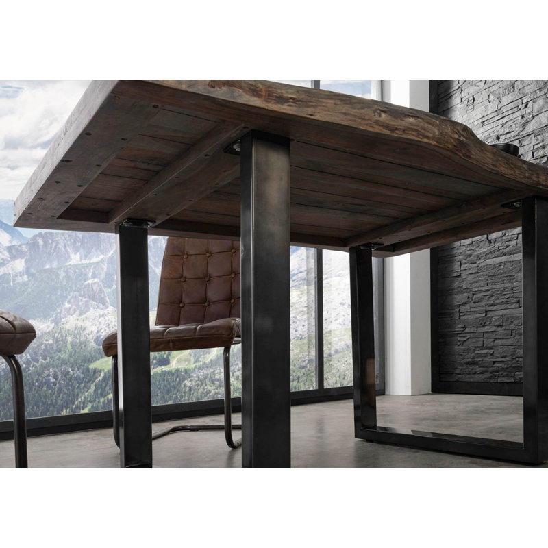 Dining Table, H76 x L140 x W90cm, Grey, Gloss Anthracite