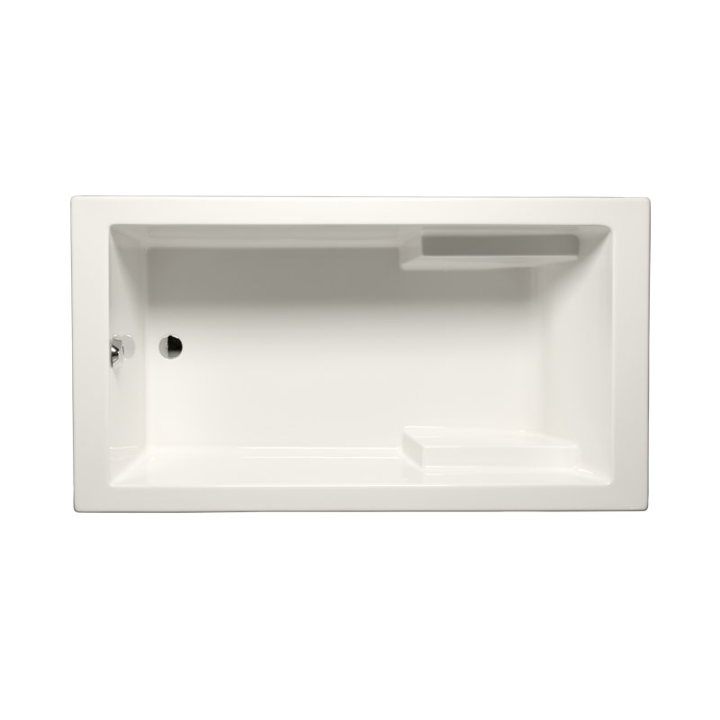 Galveston 72" x 36" Drop In Combination Acrylic Bathtub, Biscuit