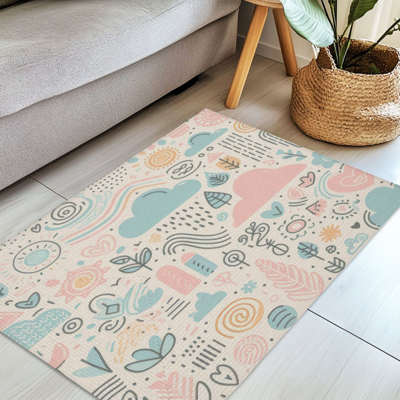 Tapis tressé à motifs doux, Rectangulaire 3 pi x 5 pi
