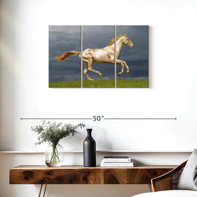 Brampt magnifique cheval Akhal Teke, H 20 po x l 33 po