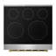 KOSTCH 30" Professional Electric Range with 5 Heating Elements Cooktop, 4.55 Cu. Ft. Convection Oven Capacity, Smooth Glass Top Oven in Black with Bronze Accents-93706963-132042881