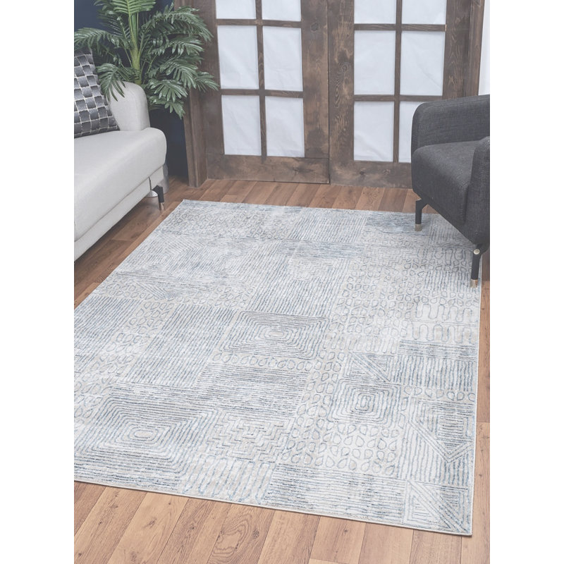 Tapis bleu Elegance, Rectangle 7 pi 10 po x 10 pi 3 po