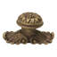 Acanthus large knob with flared foot Rosette style with medium backplatein Platinum-1838224595