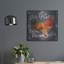 «Rooster On Chalkboard 2» par Art Licensing Studio, art mural en métal