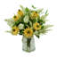 Faux Floral Arrangement with Daisies, Heather and Lilacs