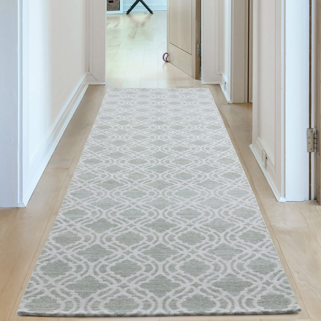 Carina Modern Washable Rugs in Green | 6900G
