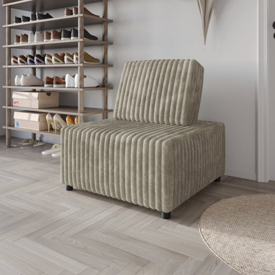 Chaise en velours beige
