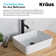 KRAUS Rectangular Ceramic Bathroom and Ramus Single Handle Sink Faucet with Pop-Up Drain