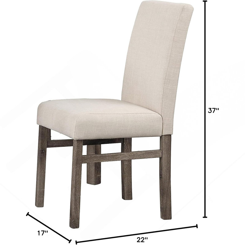 Ensemble de salle à manger 5 pièces 48 po avec 4 chaises d'appoint rembourrées, chêne