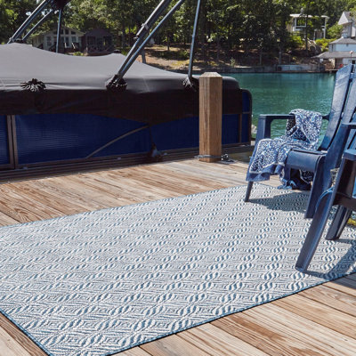 Tapis d'extérieur Preen couleur bleu pierre