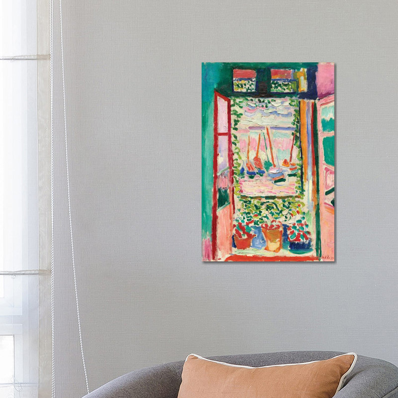 Open Window At Collioure (1905) by Henri Matisse - Painting on Canvas, 101.6 cm H x 66.04 cm W x 1.91 cm D, Wrapped Canvas