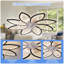 Ventilateur de plafond 35,4 po avec lumières, télécommande 3 températures de couleur, ventilateur à 6 vitesses