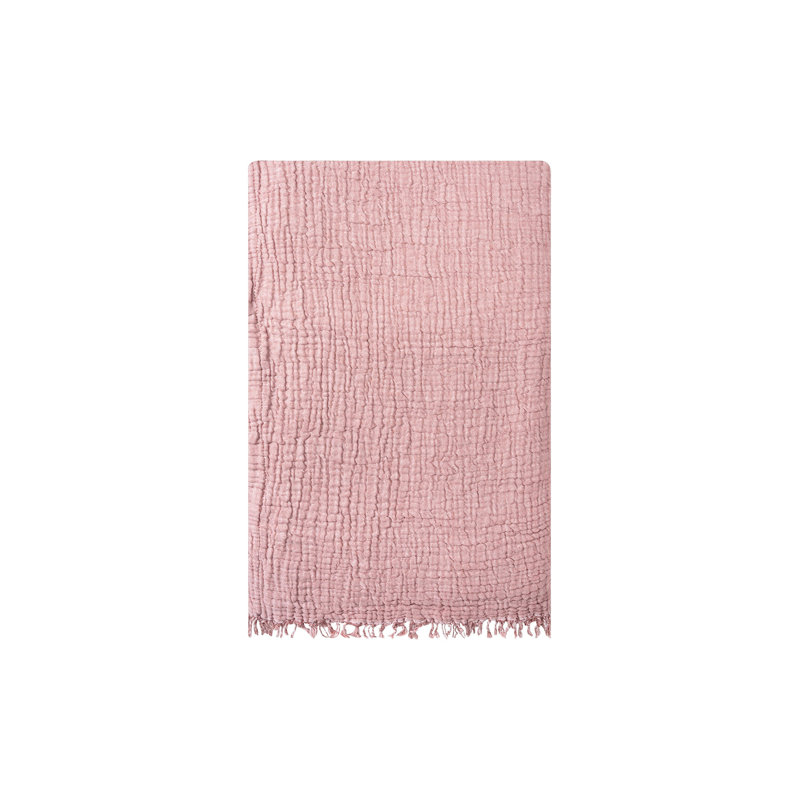 Muslin Coverlet, Twin Coverlet / Bedspread, Pink