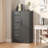 4-Drawer Metal Vertical File Cabinet with Lock and 1 Door for Home Office, Steel Storage Cabinet for Hanging Legal/Letter/A4 Size Files-1244411701