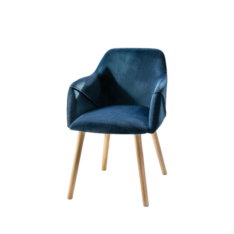 Aggarwal 48cm H Upholstered Armchair, Blue, Whitewash