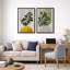 Boho de style Mid-Century moderne, "Bold Bright Yellow & Green Leaves-70115283-70115281